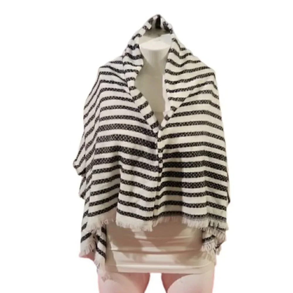 Striped Frill Scarf